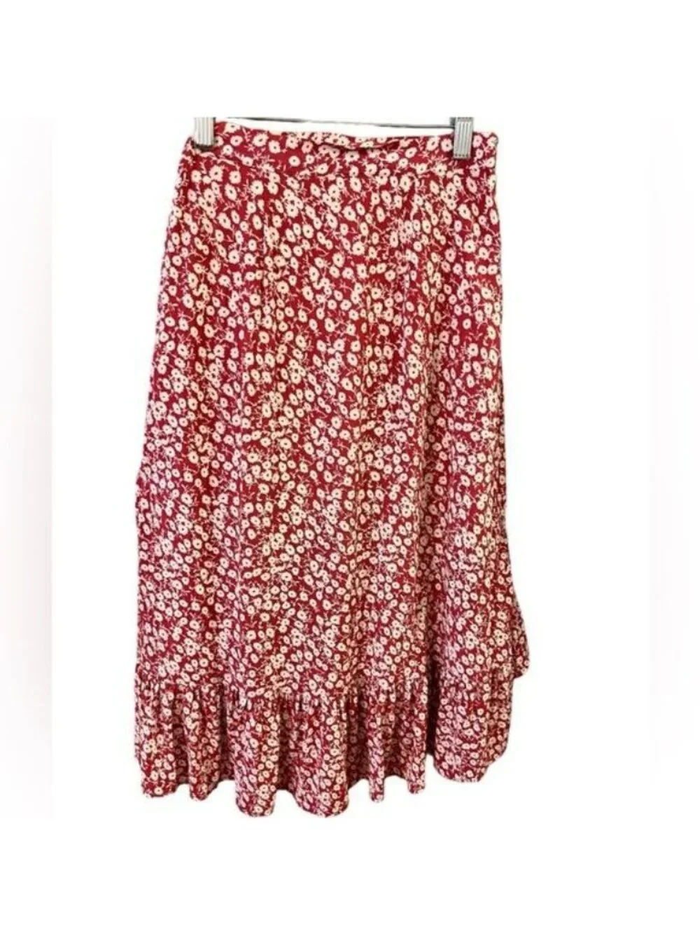 Rails Women’s Skirt Size XS Scarlet Camellia Floral Neptune Ruffle Floral Wrap